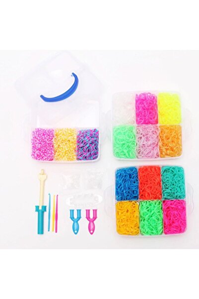 Latex Büyük Boy 3 Katlı Lastik Bileklik Yapma Seti Hediyeli