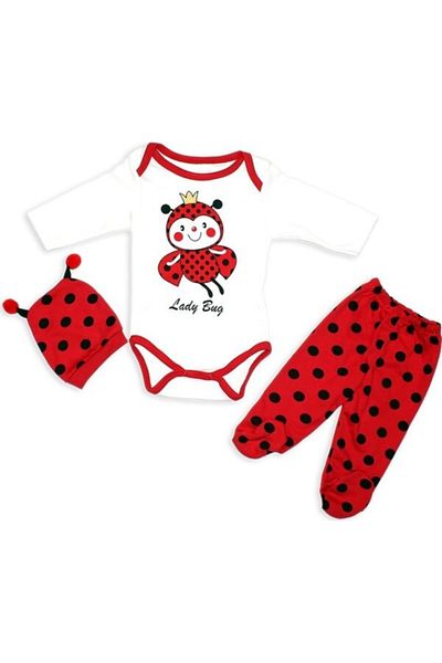 minibird baby Ladybug Printed Badi Set