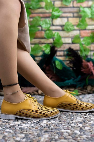 Riccon Pantofi casual de damă mustar 0012501