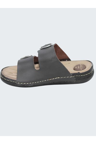 CEBECİ TİCARET Men's Slippers Anatomical Sole Black