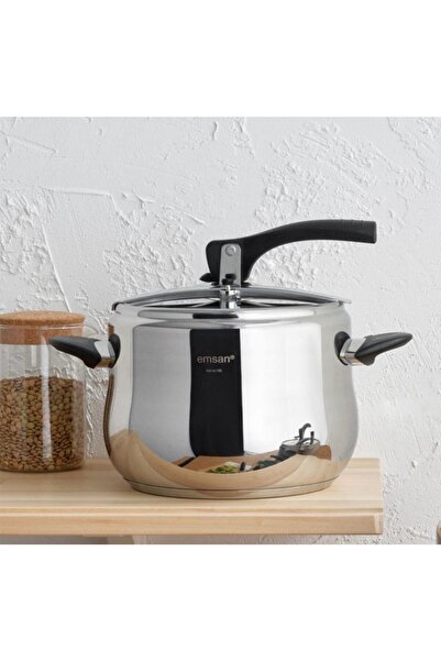 Emsan Burcu 8 Lt Paslanmaz Çelik Düdüklü Tencere