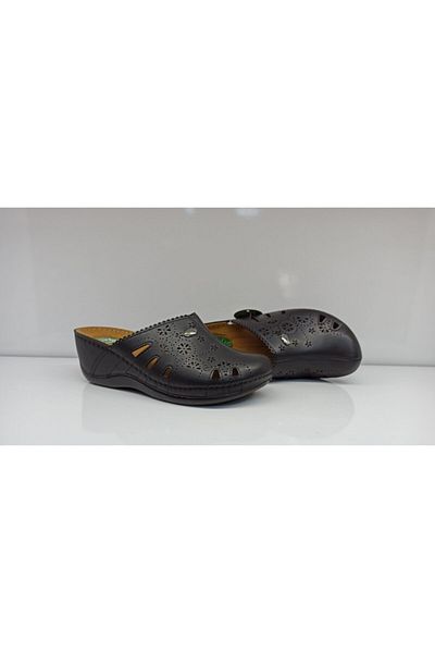 Muya Women's Black Anatomical Gel Sabo Slippers