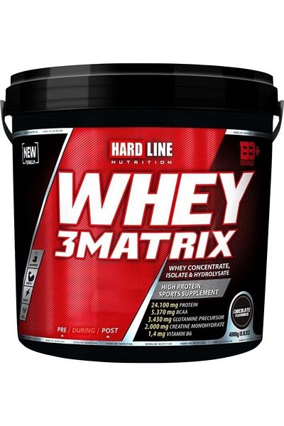Hardline Whey 3 Matrix Strawberry 4000 g Protein Powder