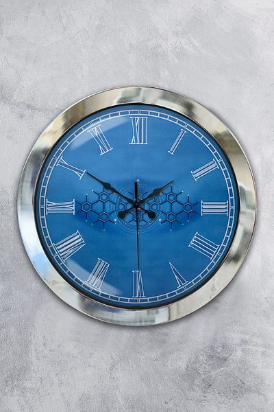 Kasva Concept Gift 36 cm Chrome Metal Plane Tree Wall Clock