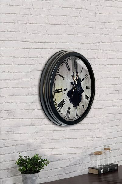 Kasva Concept Gift 40 cm Black Metal Dance Wall Clock