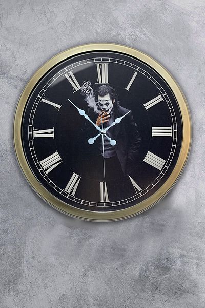 Kasva Concept Gift 40 cm Antique Metal Joker Wall Clock