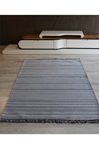 Just Arte Iskandinav Nono Dekoratif Kilim Makinada Yıkanabilir Gri Mutfak Hal...