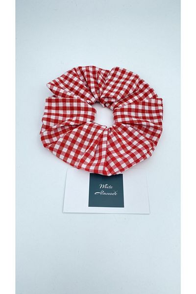 White Alamode Checkered Red Bagel Buckle