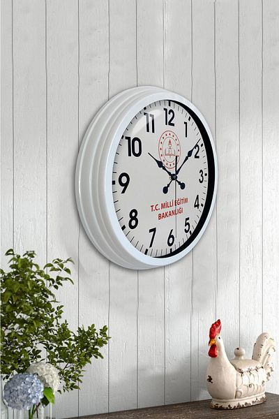 Kasva Concept 40 cm White Metal National Training Wall Clock