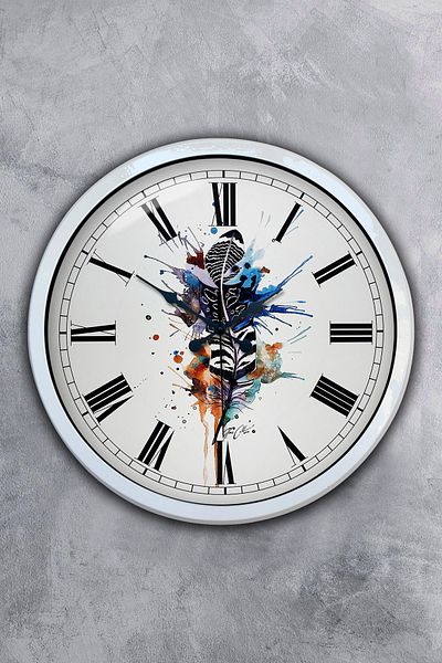 Kasva Concept Δώρο 40 εκ. Λευκό Μεταλλικό Μοντέρνο Ρολόι Τοίχου