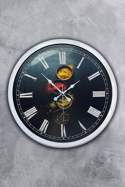 Kasva Concept Gift 40 cm White Metal Kitchen Wall Clock