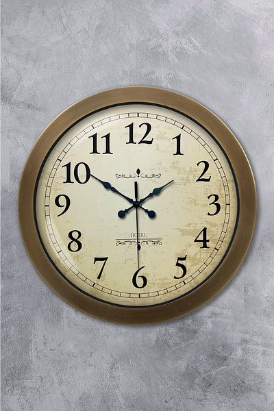 Kasva Concept Ceas de perete clasic din metal antic de 36 cm