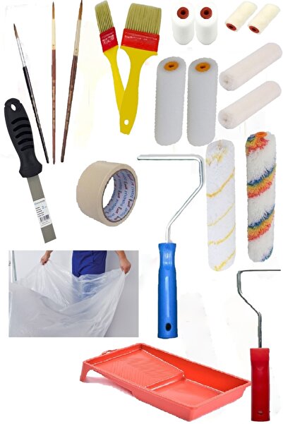 FırsatYapıMarket Brush Roller Hobby Paint Art Set 21 Pieces