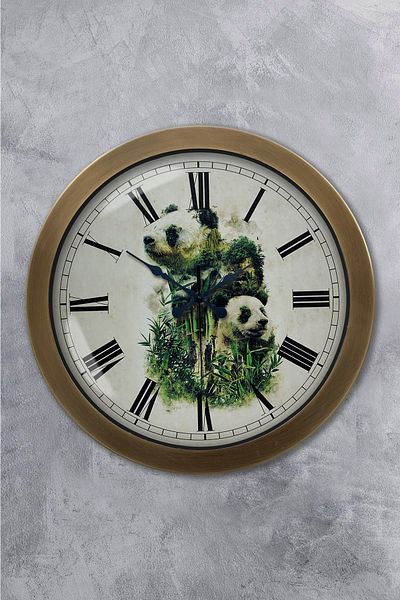Kasva Concept Gift 36 cm Antique Metal Animal Wall Clock