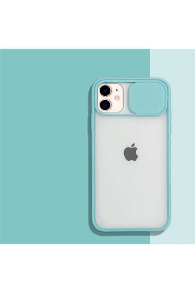 Molly Iphone 12 Mini Uyumlu Turkuaz Slayt Sürgülü Kamera Lens Korumalı Siliko...