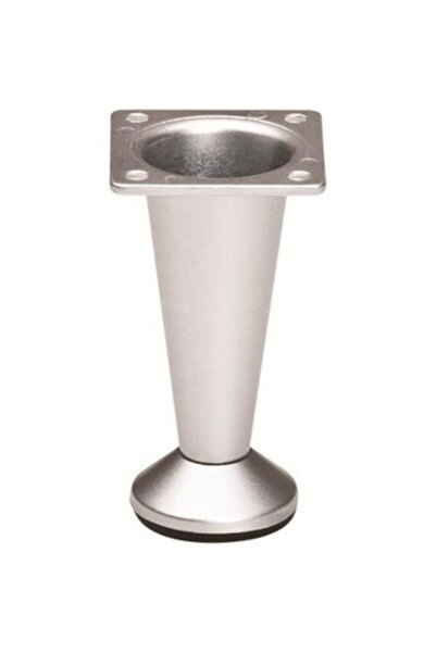 k karaaliler Konik Metal Ayak Saten Mat Gri 8 Cm ( 4 Adet )