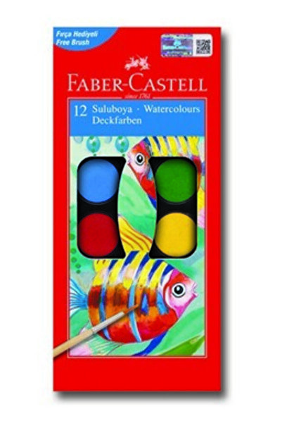 Faber Castell 12 Renk Küçük Boy Sulu Boya