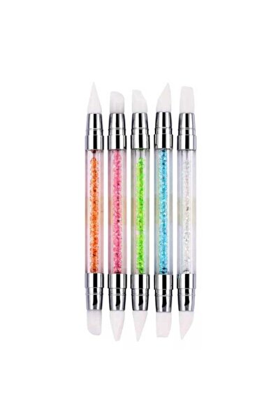 alaraycosmetics Nail Art Fırça Silikon Tırnak Fırçası 5li Set /oyma-heykel-akrilik Tasarım