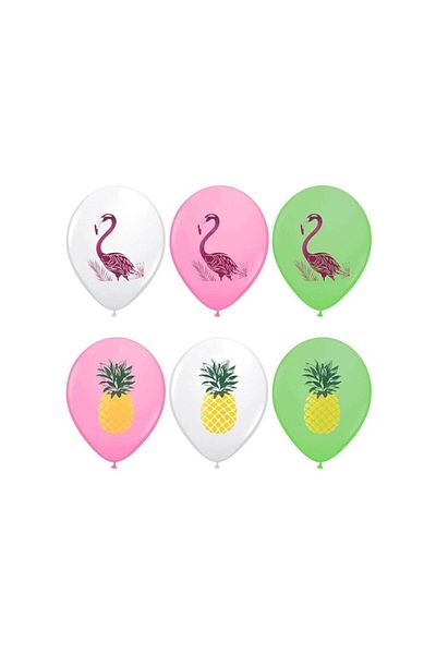 Flamingo Printed Latex Balloon 10 Pieces