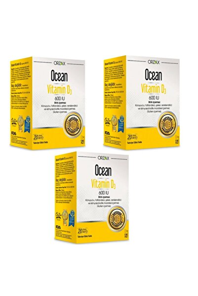 Ocean Vitamin D3 600 Iu Sprey 20ml 3'lü