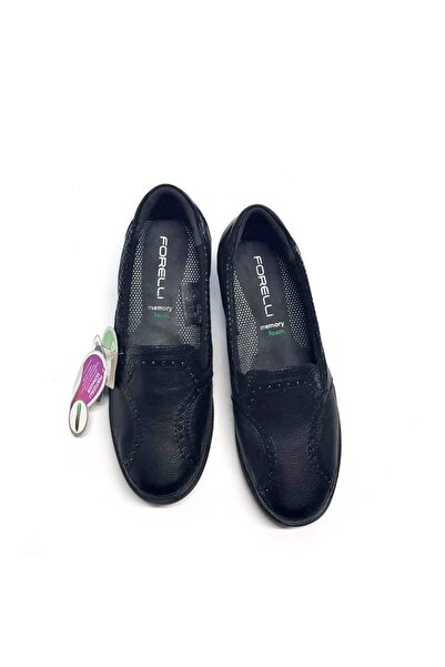 Forelli Anatomik Deri Kemik Çıkıntısına Uygun Siyah Ayakkabı 25109