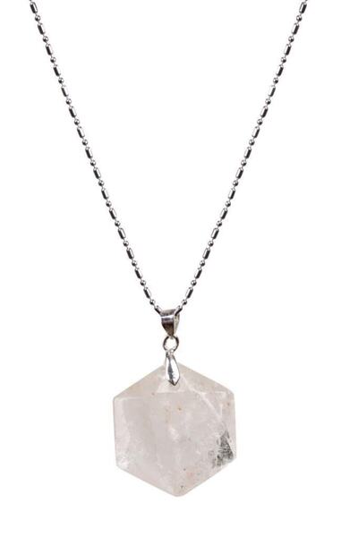 Saff Doğal Taş قلادة من حجر الكوارتز الطبيعي الكريستالي المعتمد201788