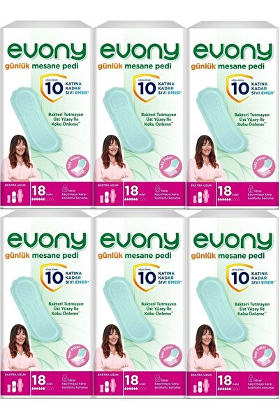 Evony Günlük Mesane Pedi Ekstra Uzun 108 Adet (6pk*18)