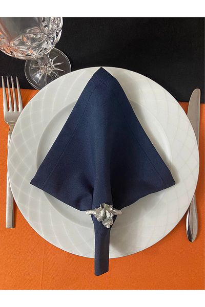 Zeren Home Set de 6 șervețele de servire din țesătură fără griji, bleumarin