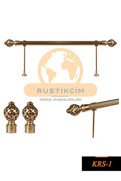 RUSTIKCIM Alüminyum Antik Rustik Perde Askısı 275 Cm Krs-1