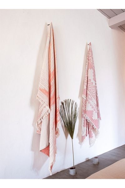 Barine Dusty Rose Rug Cotton Sofa Shawl - 130X170
