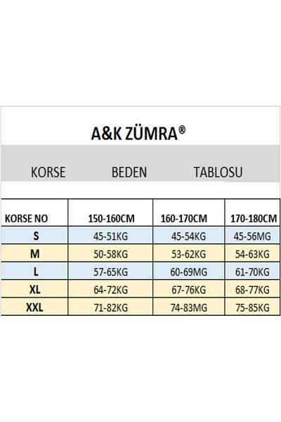 A&K ZÜMRA Rope Suspended Slimming Firming Adjustable Hook Latex Corset Black