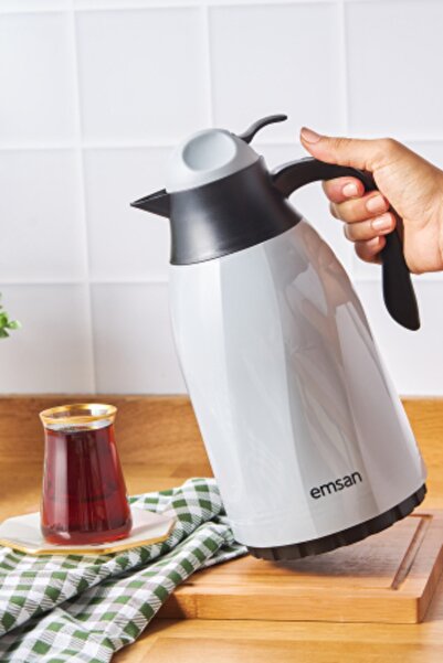 Emsan Gray Glacial Thermos - 1.3 Liter