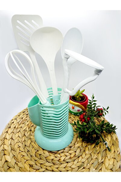 lufy Serving Set, 6 Piece Spoon Holder and Serving Set, Serving Set with Spoon Holder