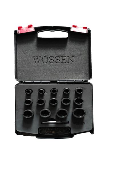 Wossen Snc 1/2" Twist Socket Set Full 15 Pieces Domestic