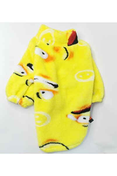 Pawstar Yellow Smile Büyük Irk Welsoft Peluş Sweatshirt Köpek Kıyafeti 6x-large