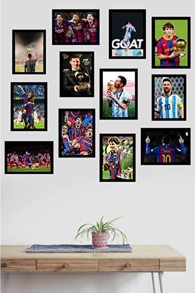TRENDPOSTER Messi Güncel 12 Parça Mdf Tablo