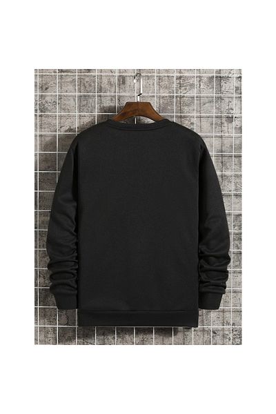 GRİLAND Hanorac negru unisex Hey It's Me imprimat oversize cu gâtul tripu