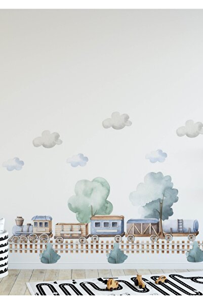 WALLHUMAN Train Çocuk Odası Duvar Stickerı