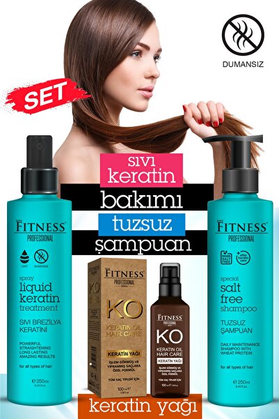 Fitness Professional Brezilya Fönü Sıvı Keratin Bakımı Dumansız & Parabensiz ...