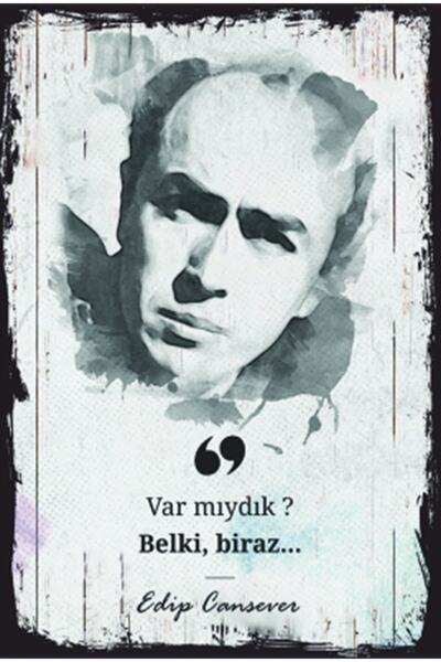 Hayat Poster Ποίηση Edip Cansever - Σχέδιο ρετρό ξύλινης αφίσας