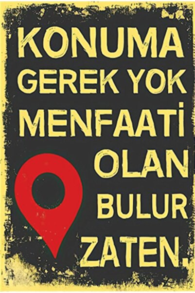 Hayat Poster Menfaati Olan Bulur Komik Duvar Yazıları Retro Ahşap Poster