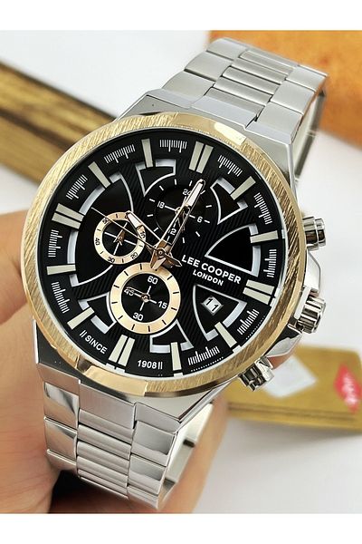 Lee Cooper 5 Atm Waterproof Steel Cord Men's Wrist Watch - Functions Active