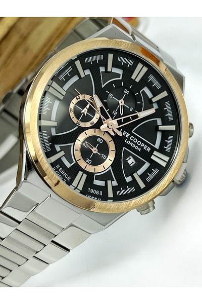 Lee Cooper 5 Atm Waterproof Steel Cord Men's Wrist Watch - Functions Active