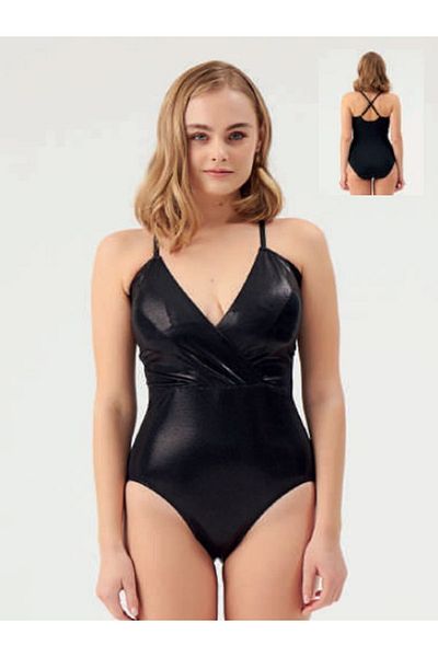 Eros Leather Look Swimsuit
