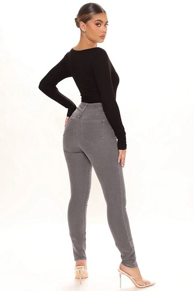 LİMABEL Γκρι Leo Skinny Jeans - Πλένεται Lycra