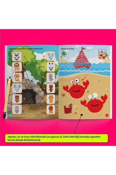 yükselen zeka Ilk Sticker Kitabım Türkçe Ingilizce 2-4 Yaş