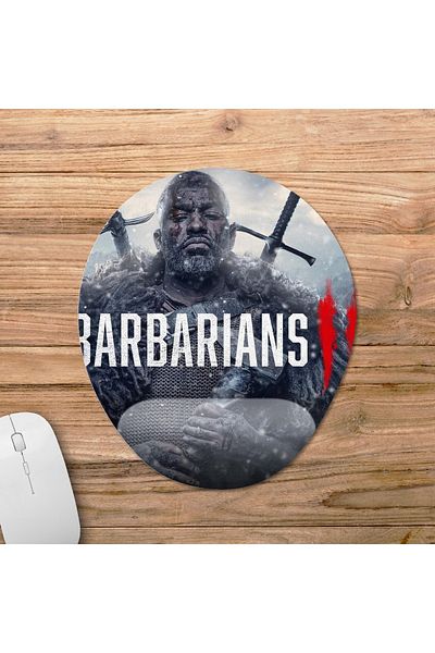 Pixxa نموذج لوحة الماوس الداعمة للمعصم من Barbarians Ii - بيضاوي واحد