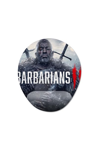Pixxa نموذج لوحة الماوس الداعمة للمعصم من Barbarians Ii - بيضاوي واحد