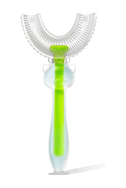 CANSU ODABAS CO Silicone Baby U-Shaped Toothbrush Double Sided Children's Oral Care 360 Degree Cleaning, Large