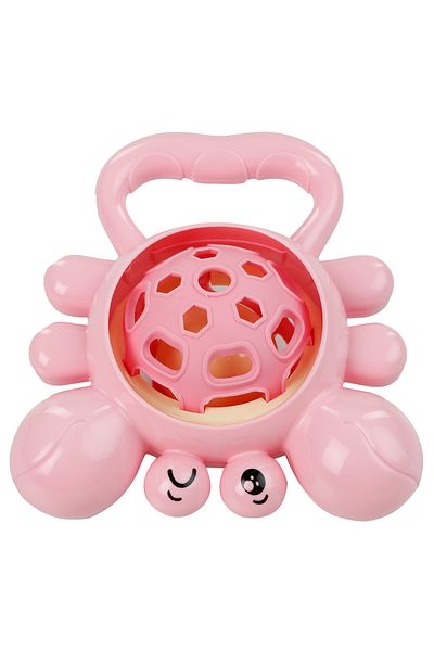 Furkan Toys خشخيشة السلطعون الوردية اللطيفة للأطفال